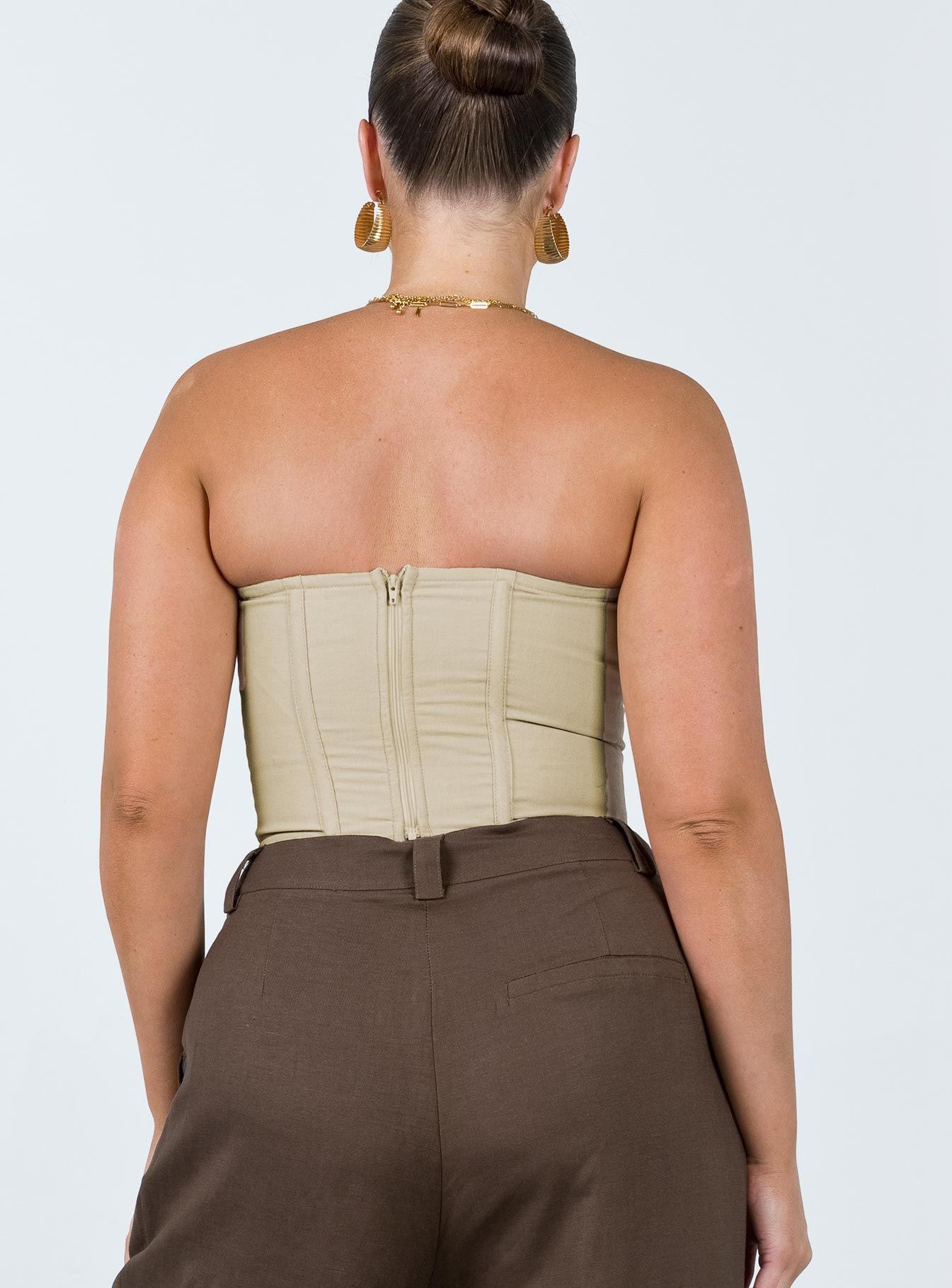 Harnett Corset Top Beige sold by Princess Polly product image thumbnail 5