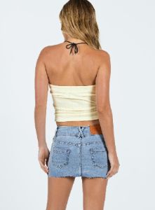 Faya Low Rise Mini Skirt Light Wash Denim sold by Princess Polly