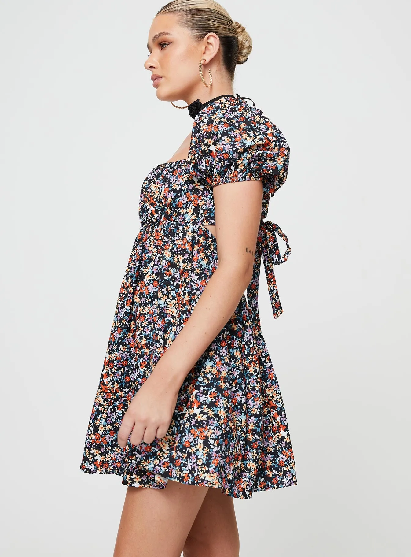 Let's Dance Mini Dress Black Floral sold by Princess Polly product image thumbnail 4