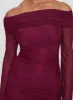 Consideration Mini Dress Burgundy sold by Princess Polly