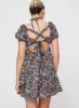 Let's Dance Mini Dress Black Floral sold by Princess Polly