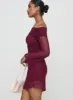 Consideration Mini Dress Burgundy sold by Princess Polly