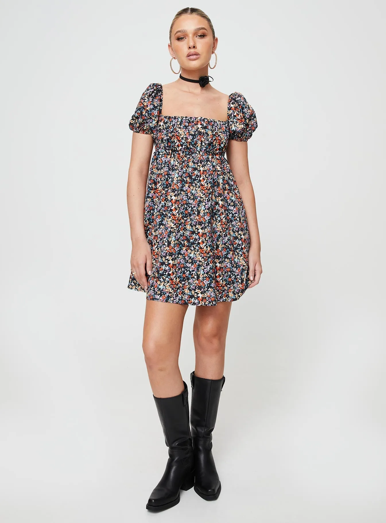 Let's Dance Mini Dress Black Floral sold by Princess Polly product image thumbnail 3