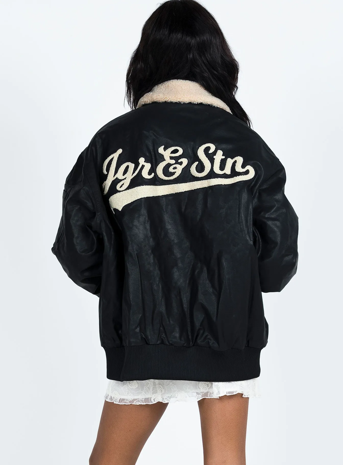 JGR & STN Curveball Bomber Jacket Black sold by Princess Polly product image thumbnail 5