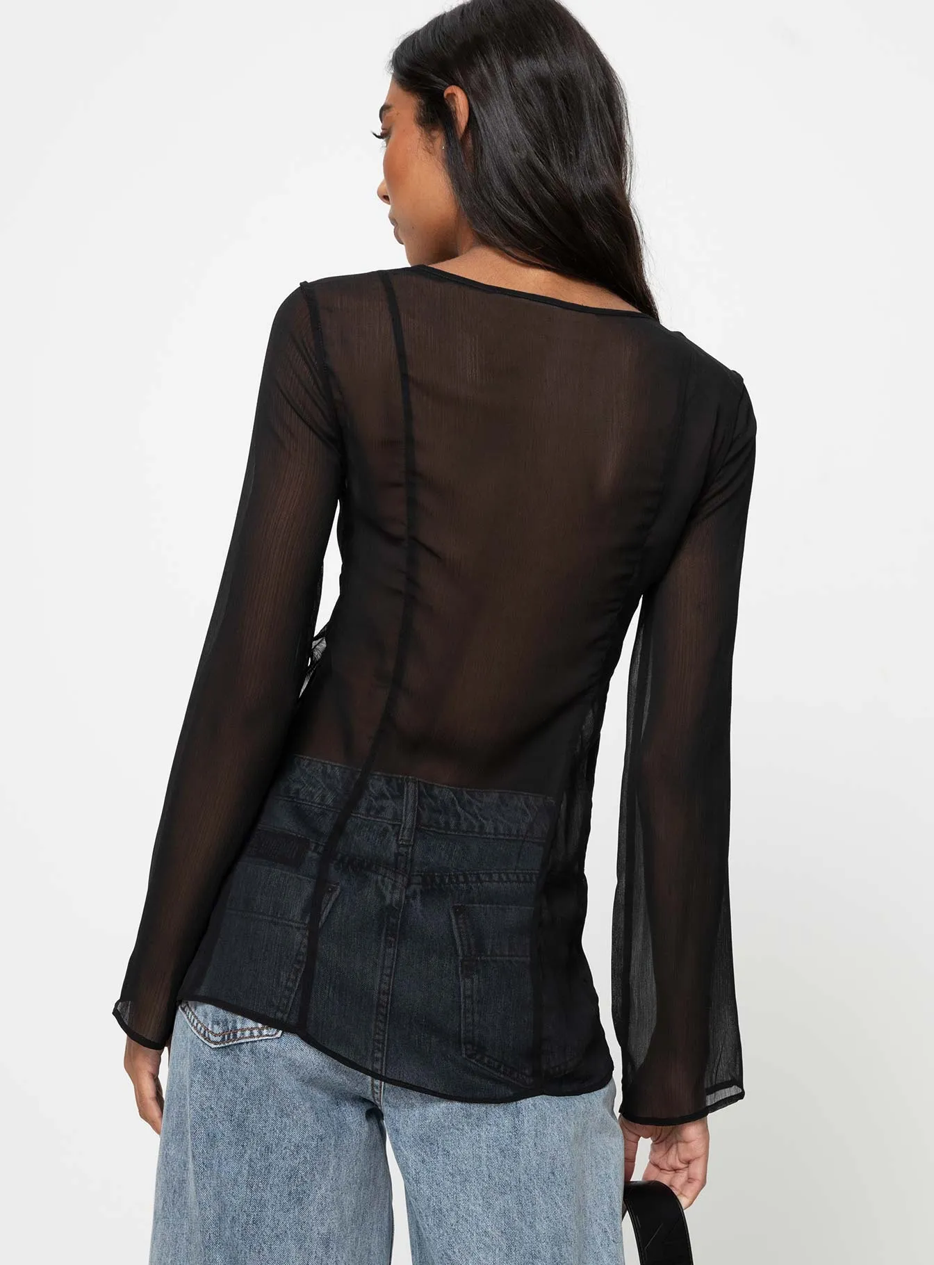 Barely There Tie Top Onyx sold by Princess Polly product image thumbnail 5