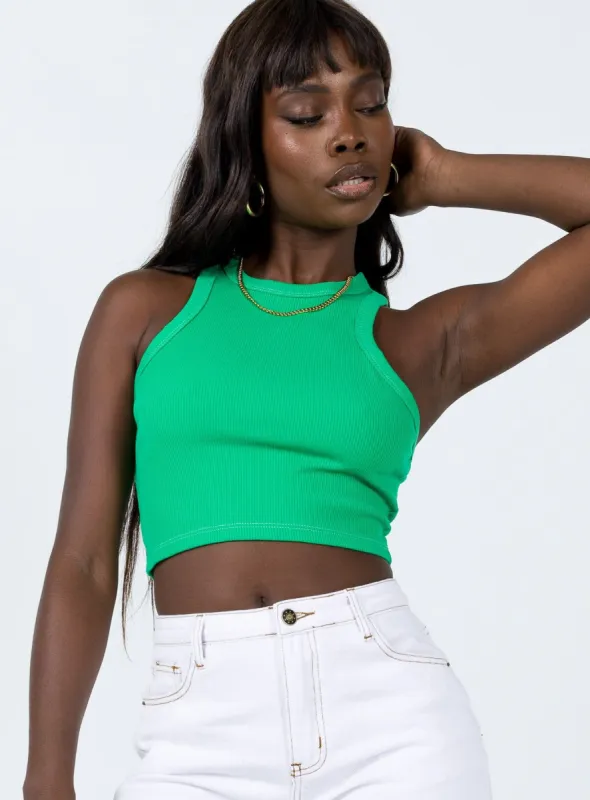 Vinny Tank Top Green sold by Princess Polly