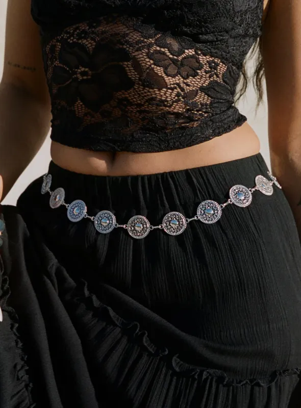 Laurz Chain Belt Silver sold by Princess Polly