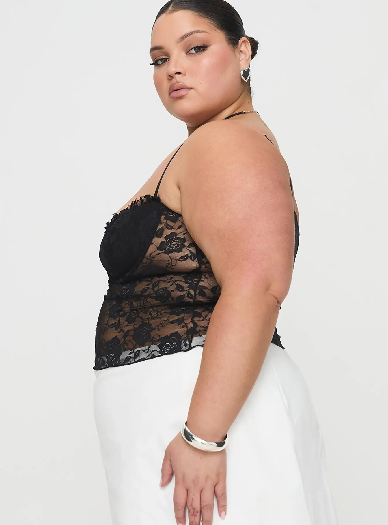 Kerr Lace Top Black Curve sold by Princess Polly product image thumbnail 4