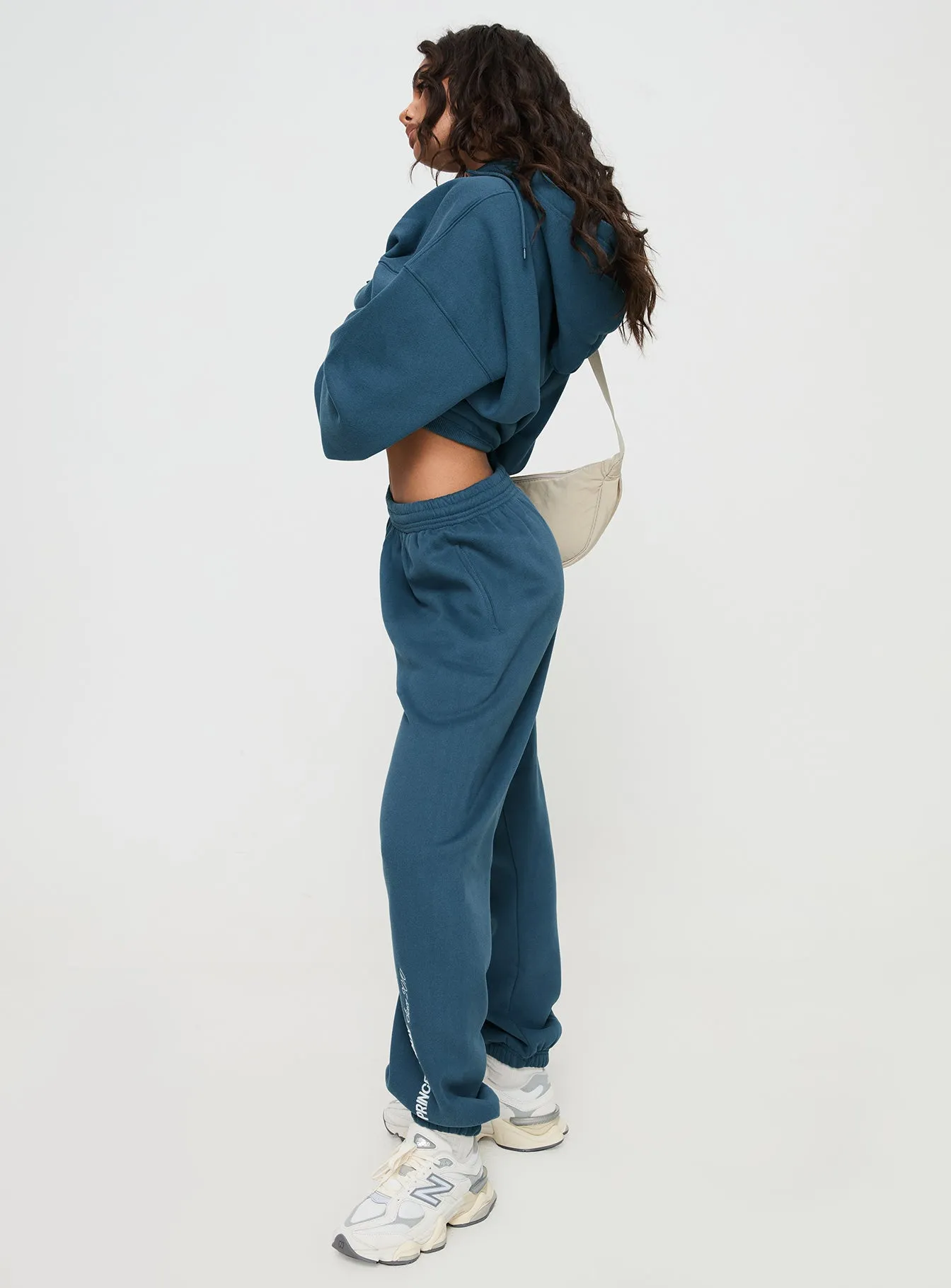 Princess Polly Track Pants Block / Cursive Text Slate sold by Princess Polly product image thumbnail 4