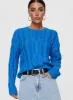 Stiles Cable Knit Sweater Blue sold by Princess Polly