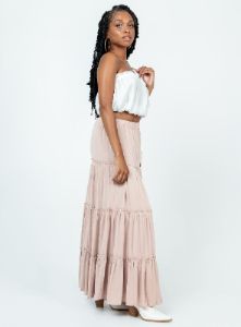 Miriah Maxi Skirt Beige sold by Princess Polly