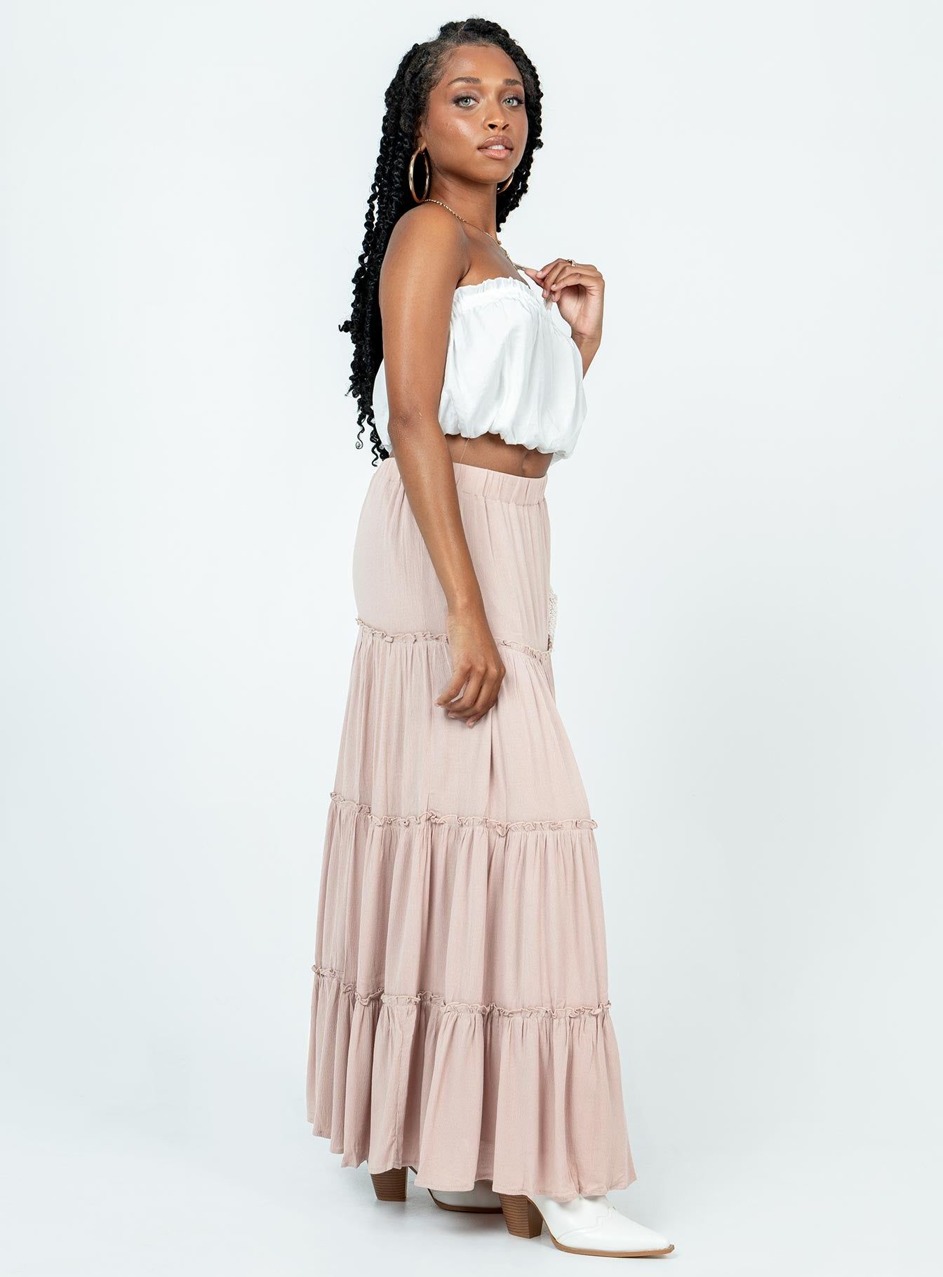 Miriah Maxi Skirt Beige sold by Princess Polly product image thumbnail 4