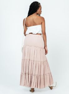 Miriah Maxi Skirt Beige sold by Princess Polly