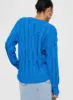 Stiles Cable Knit Sweater Blue sold by Princess Polly
