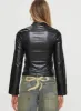 Lowgan Faux Leather Jacket Black sold by Princess Polly