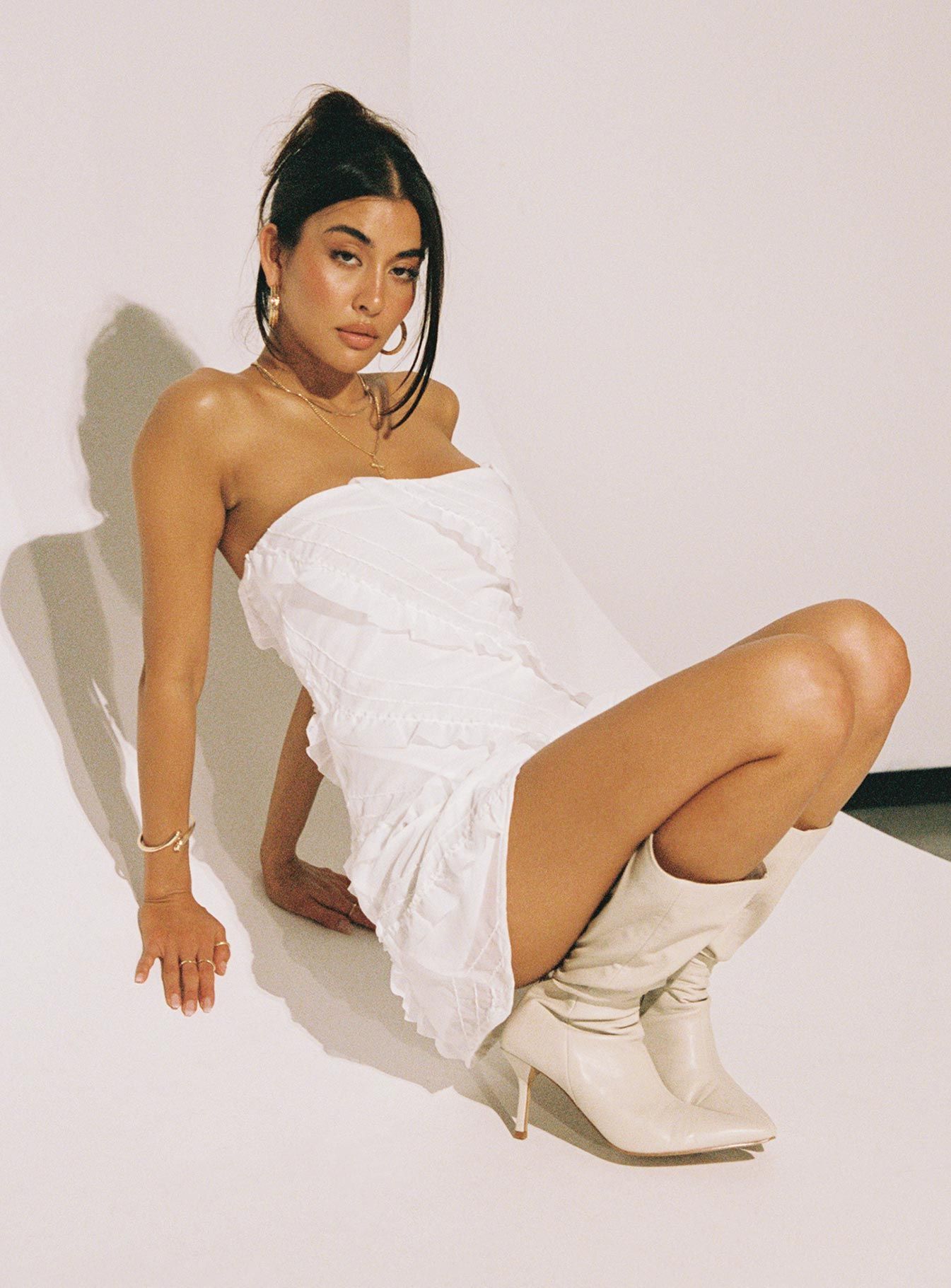 Lars Strapless Mini Dress White sold by Princess Polly product image thumbnail 2