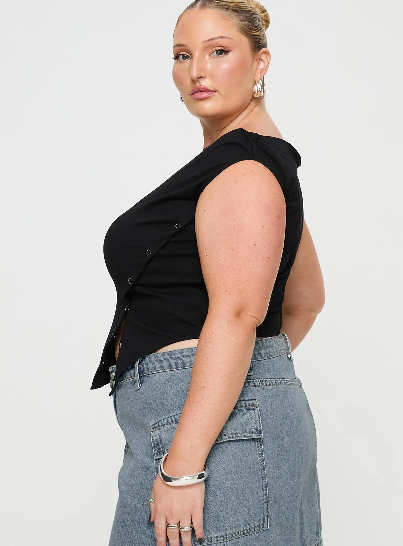 Karre Off The Shoulder Top Black Curve sold by Princess Polly product image thumbnail 4