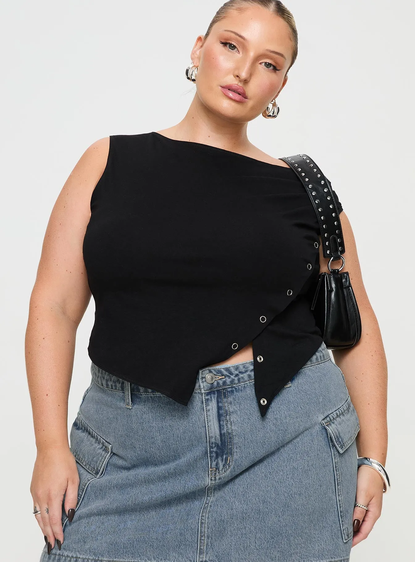 Karre Off The Shoulder Top Black Curve sold by Princess Polly product image thumbnail 2