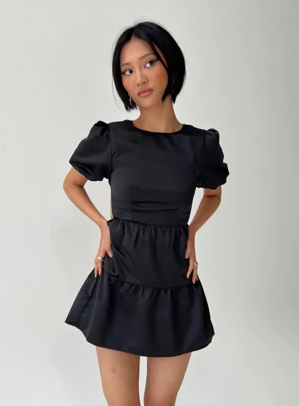 Capone Mini Dress Black sold by Princess Polly