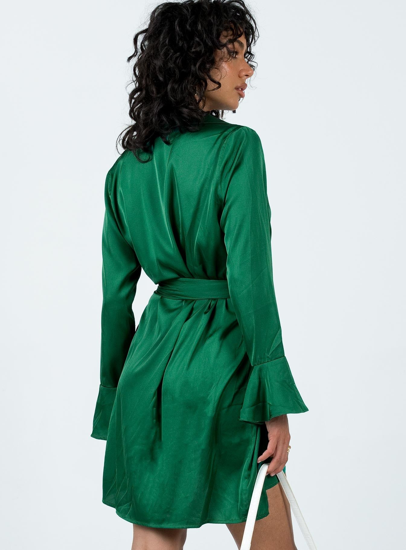 Spiers Wrap Mini Dress Green sold by Princess Polly product image thumbnail 4