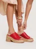 Jessica Mule Heels Red sold by Princess Polly