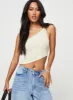 Toomba One Shoulder Top Cream sold by Princess Polly