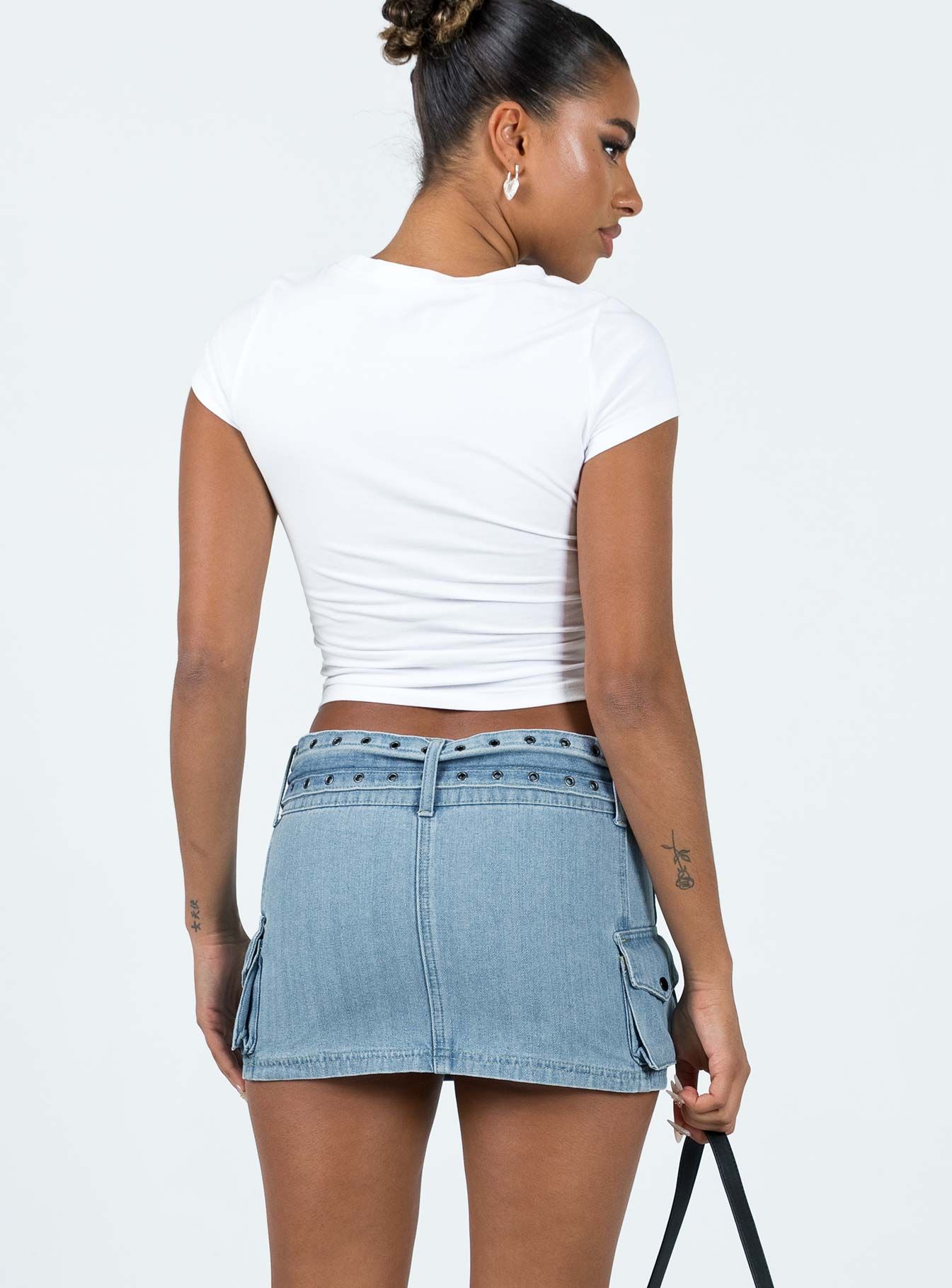 Iconic Cargo Mini Skirt Denim sold by Princess Polly product image thumbnail 5