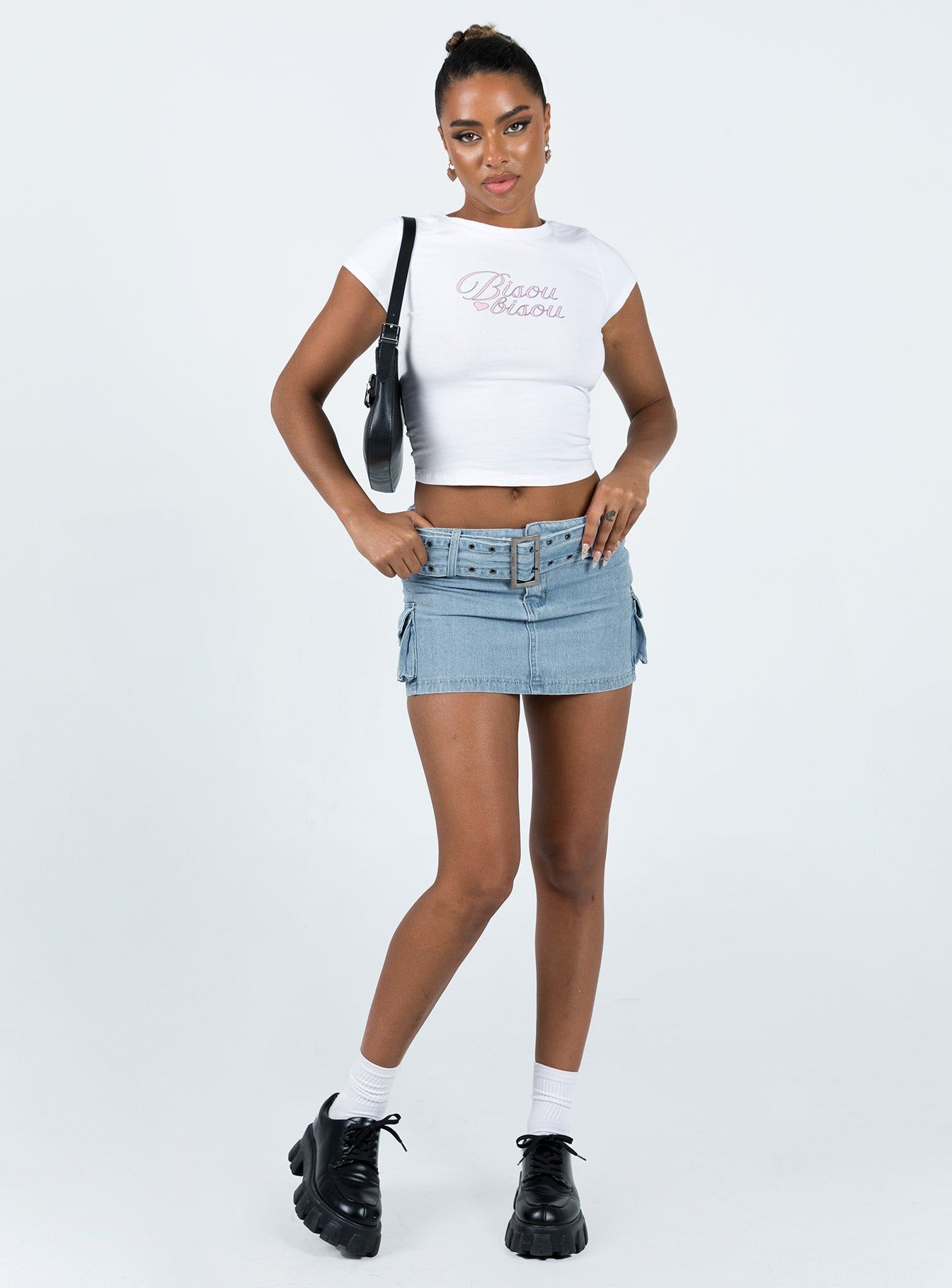 Iconic Cargo Mini Skirt Denim sold by Princess Polly product image thumbnail 3