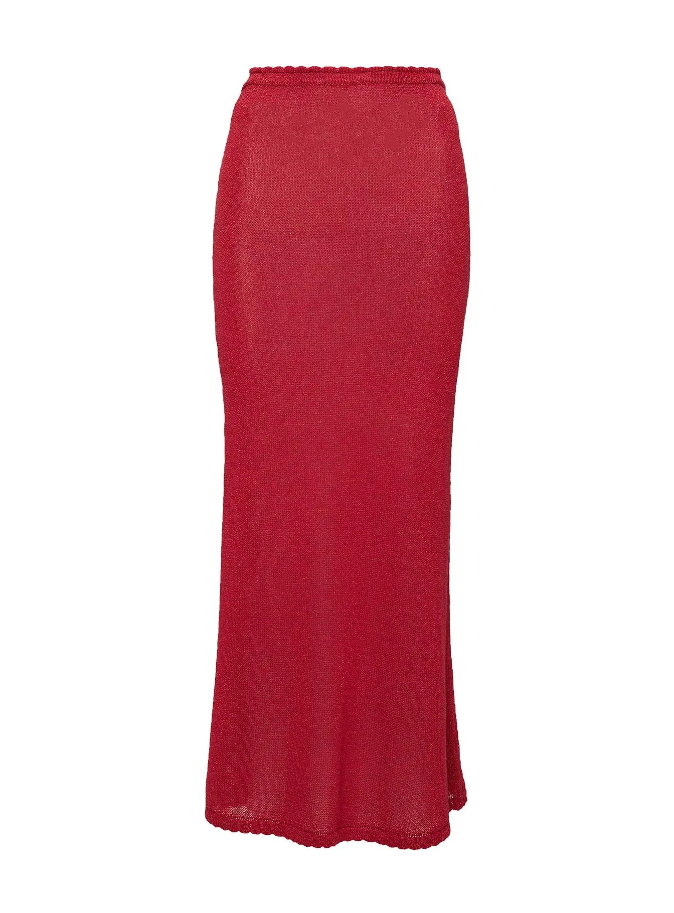 Hugs & Kisses Knit Maxi Skirt Red Curve sold by Princess Polly product image thumbnail 5