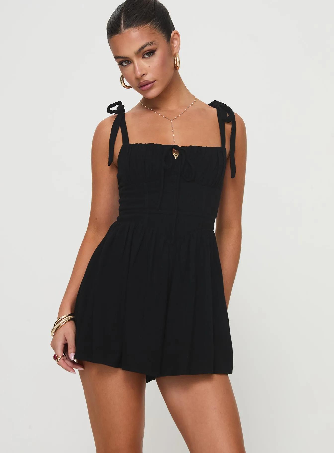 Lehanna Romper Black sold by Princess Polly