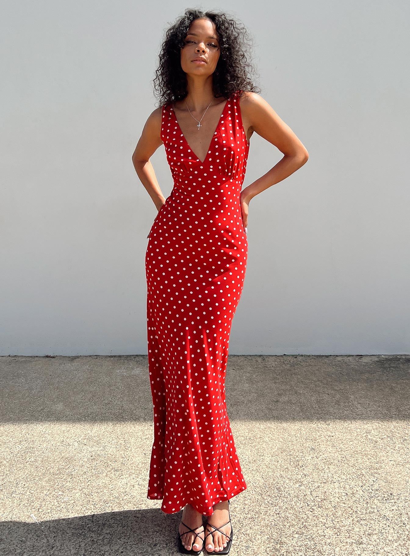 chinese dress ladies Nellie Ruffle Maxi Dress - Champagne