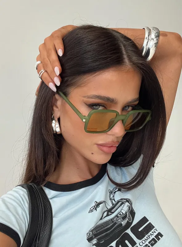Ignatius Sunglasses Green made by Princess Polly