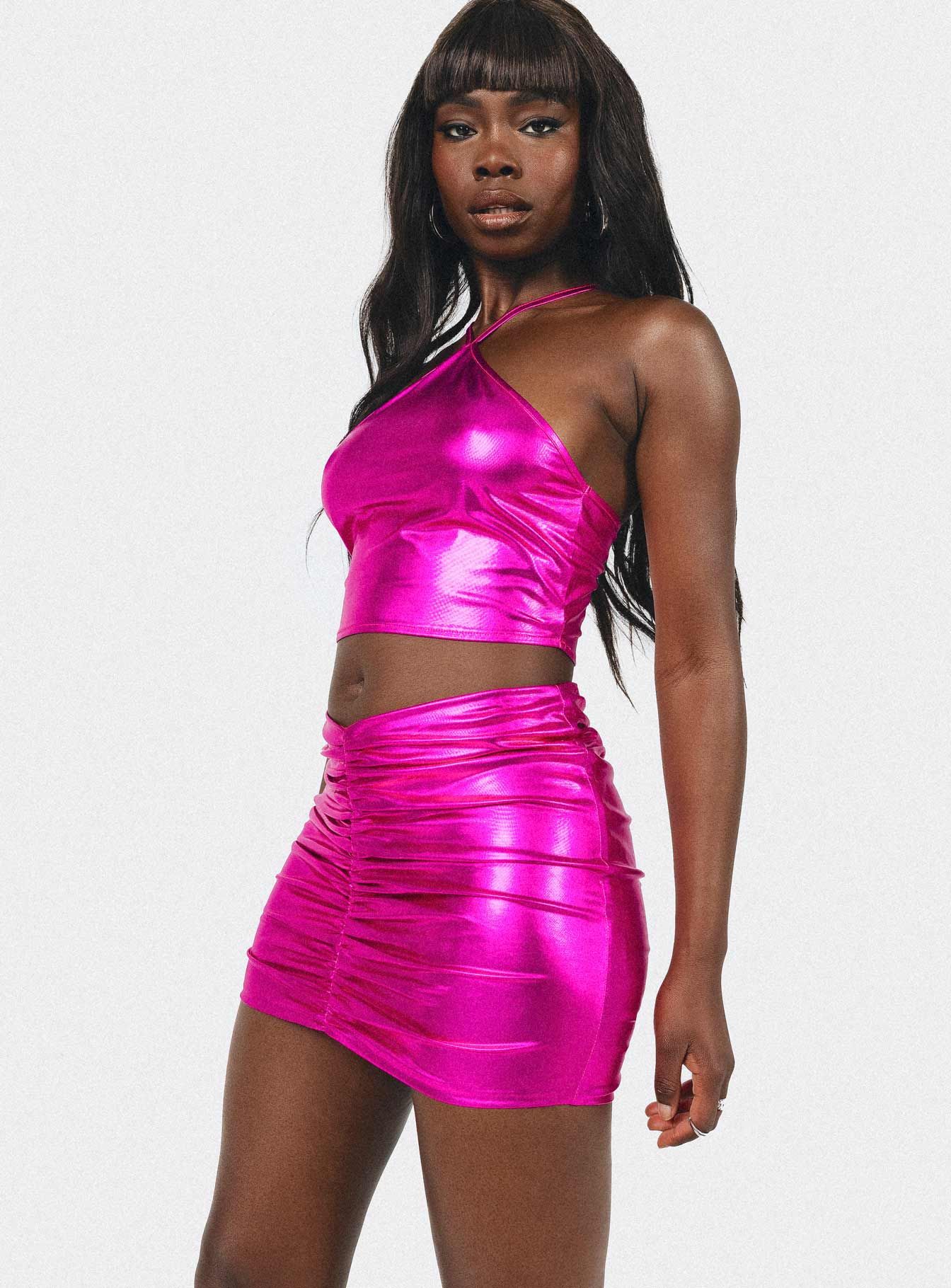 Okinya Mini Skirt Pink sold by Princess Polly product image thumbnail 3