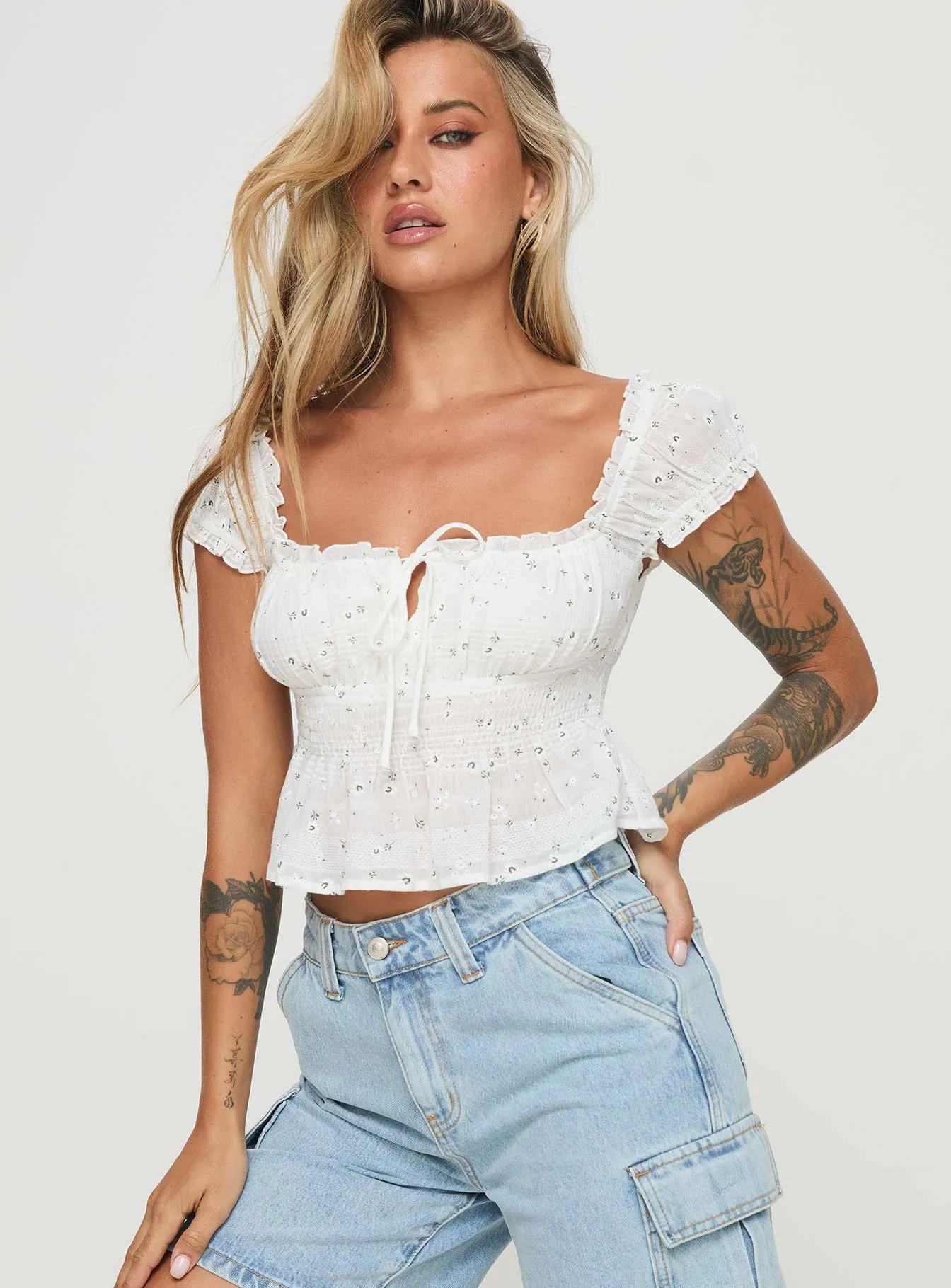 Yvaine Top White sold by Princess Polly product image thumbnail 2