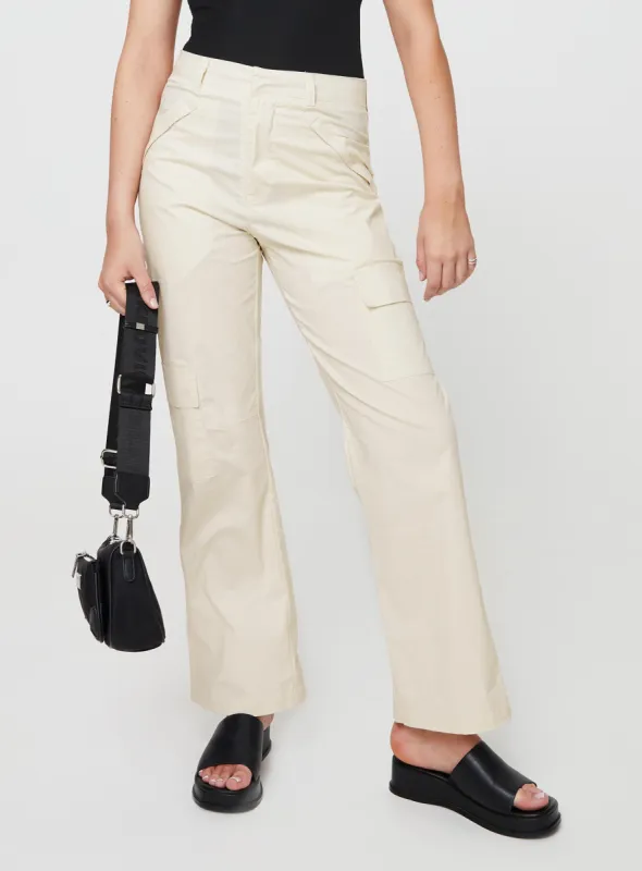 Ryliana Cargo Pants Beige sold by Princess Polly