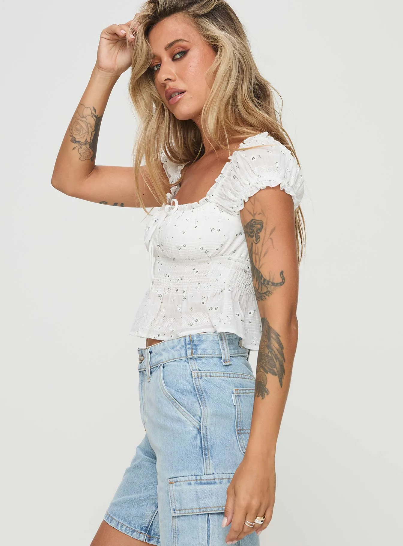 Yvaine Top White sold by Princess Polly product image thumbnail 4