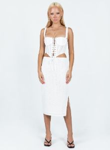 Cuatro Corset Top White sold by Princess Polly