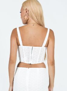 Cuatro Corset Top White sold by Princess Polly