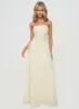 Slow Dance Linen Blend Maxi Dress Cream / Blue sold by Princess Polly