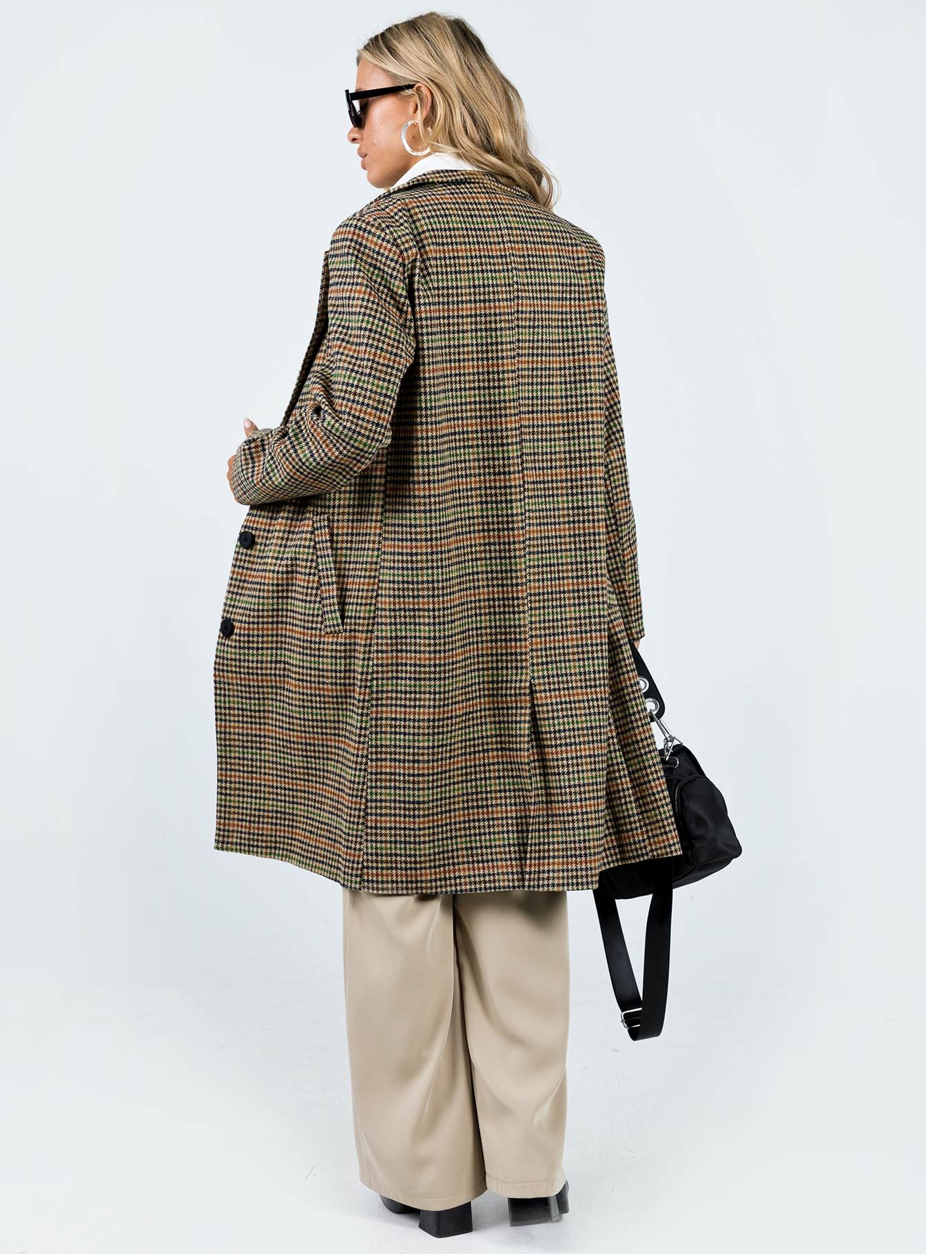 Ropele Plaid Coat Brown/Check sold by Princess Polly product image thumbnail 5