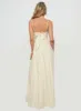 Slow Dance Linen Blend Maxi Dress Cream / Blue sold by Princess Polly