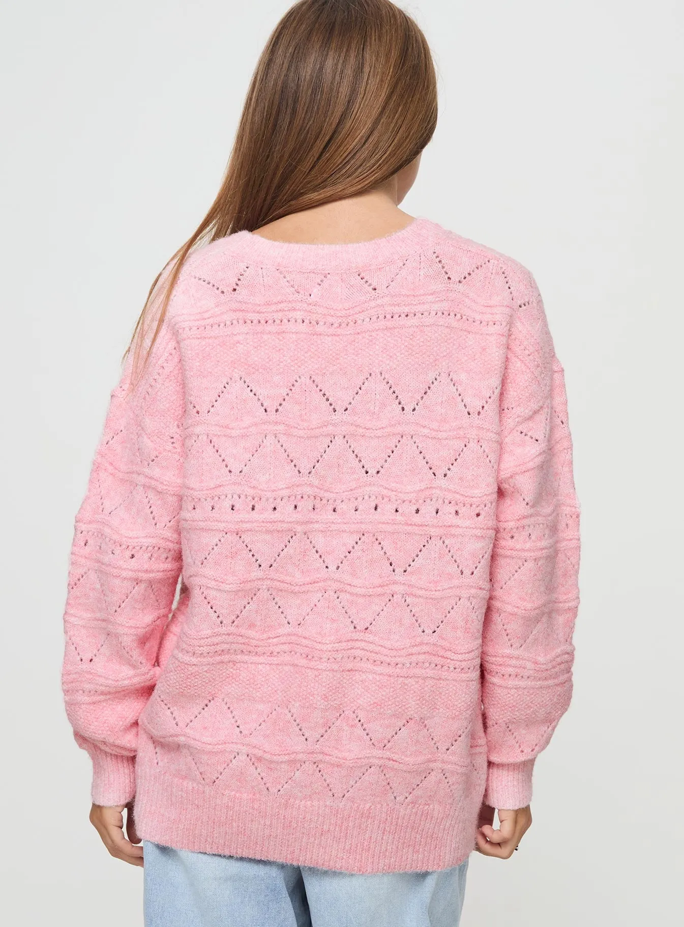 Pierce Pointelle Sweater Blush sold by Princess Polly product image thumbnail 4
