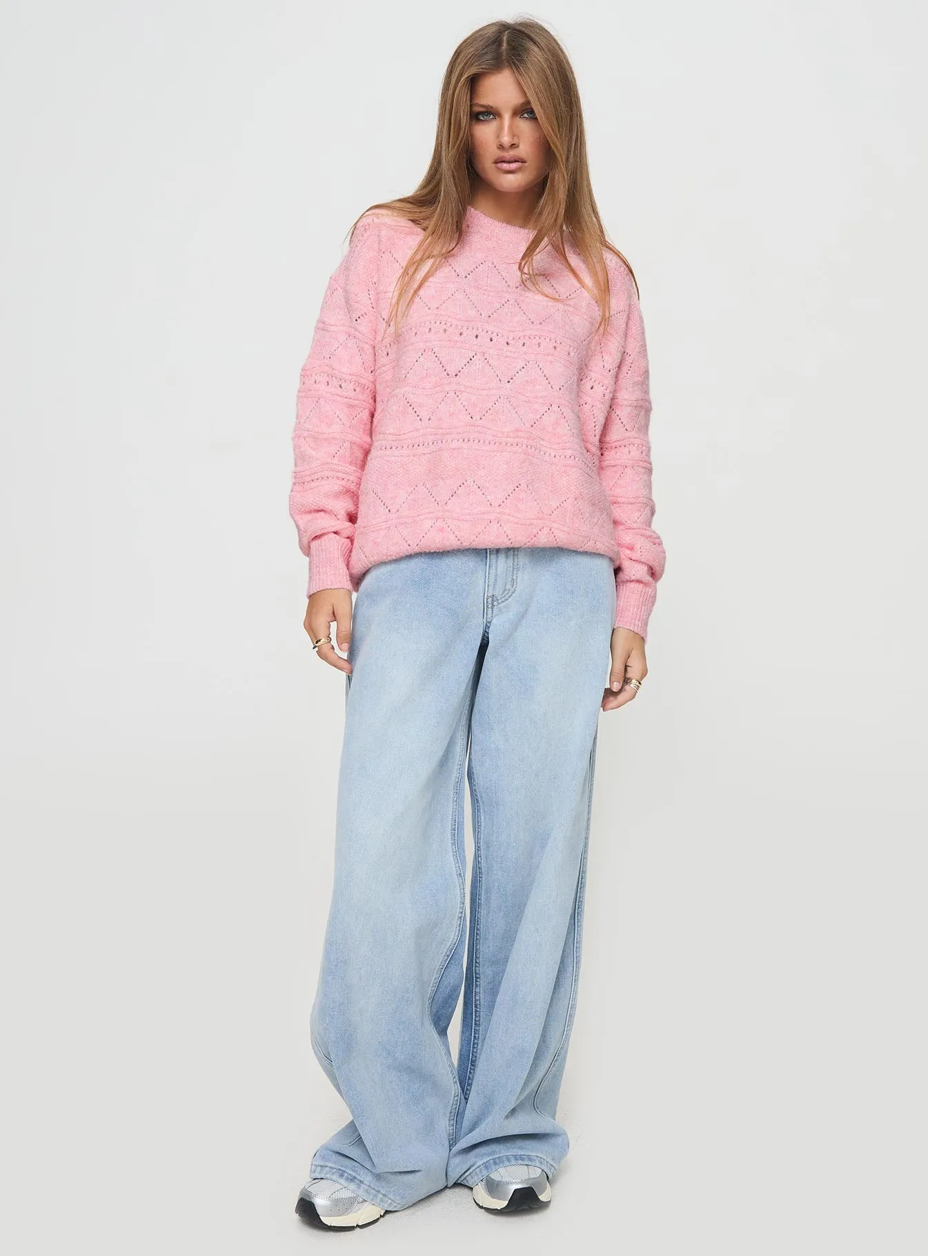 Pierce Pointelle Sweater Blush sold by Princess Polly product image thumbnail 2