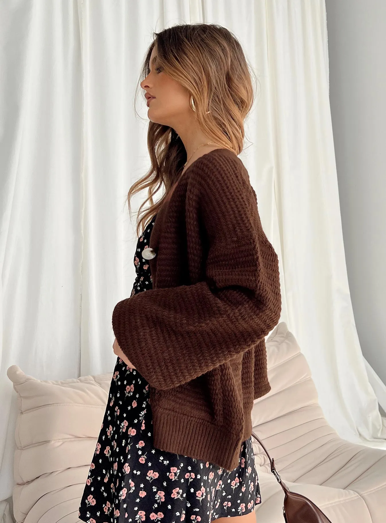 Abel Cardigan Brown sold by Princess Polly product image thumbnail 3