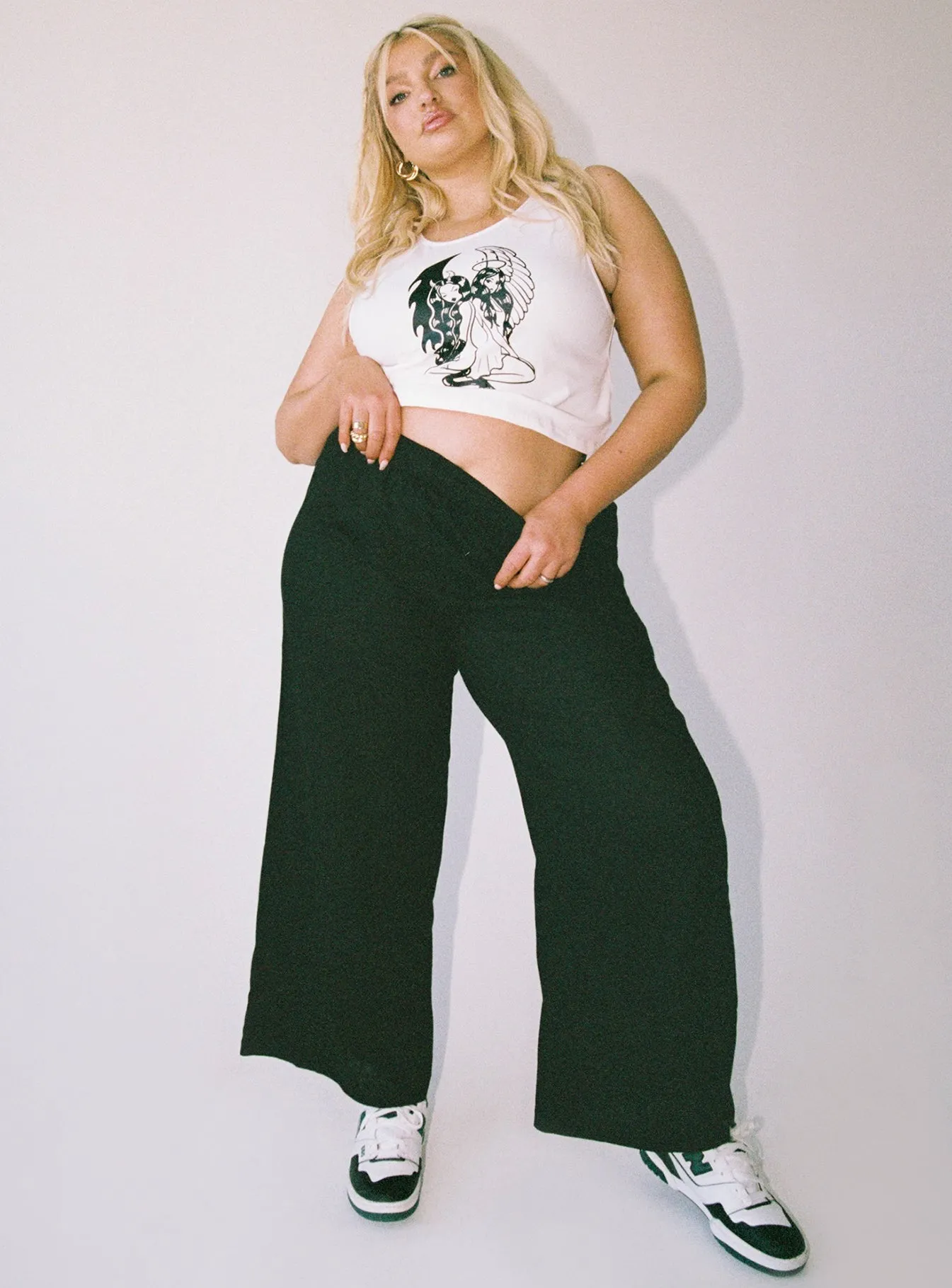 Louis Linen Blend Pants Black Curve sold by Princess Polly product image thumbnail 2