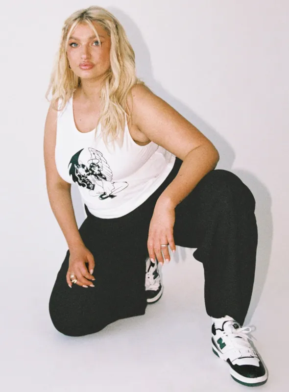 Louis Linen Blend Pants Black Curve sold by Princess Polly