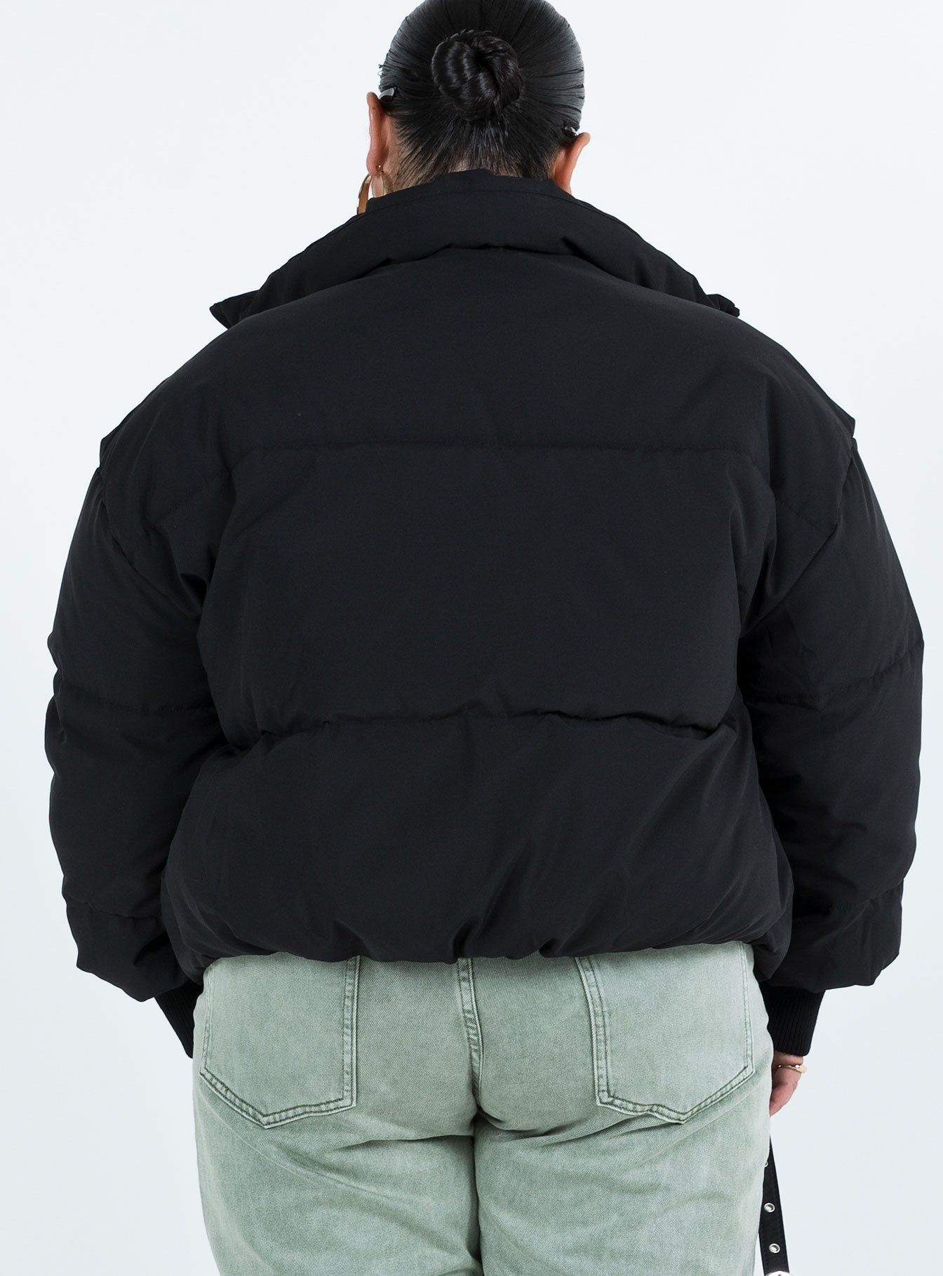 Abe Puffer Jacket Black Curve sold by Princess Polly product image thumbnail 5