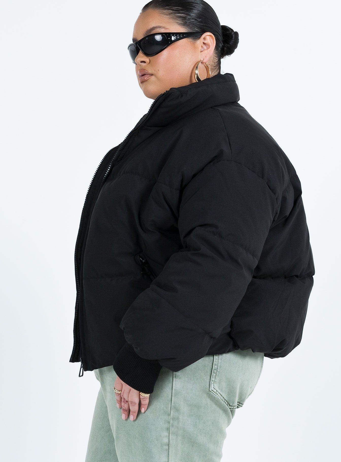 Abe Puffer Jacket Black Curve sold by Princess Polly product image thumbnail 4