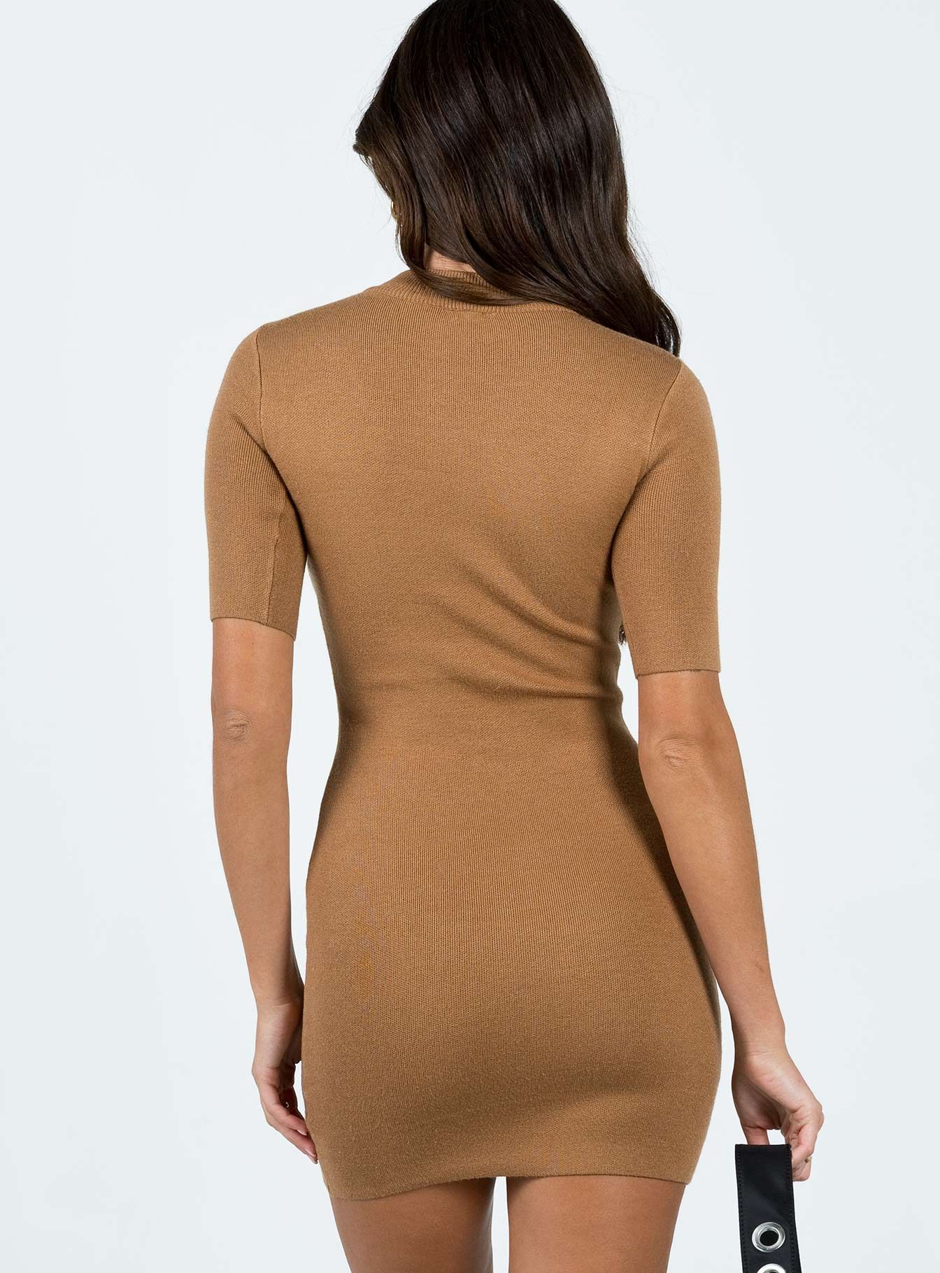 Navine Mini Dress Brown sold by Princess Polly product image thumbnail 4