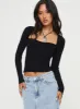 Mavins Long Sleeve Top Black sold by Princess Polly